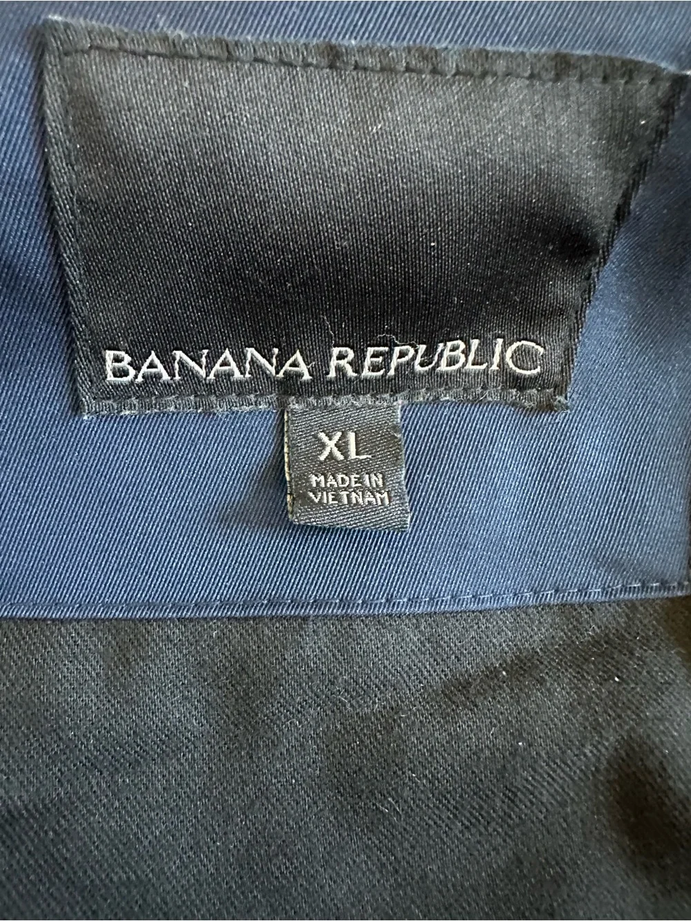Banana Republic Water-Resistant Insulated Jacket Hidden Hood Men’s XL Navy